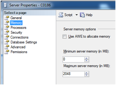 Maximum Server Memory