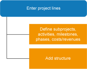 Enter project lines