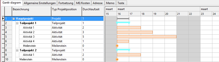 Eine grobe Projektstruktur aufbauen