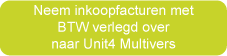 BTW aanpassen: Unit4 Multivers - BTW verlegd