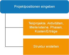 Projektpositionen eingeben